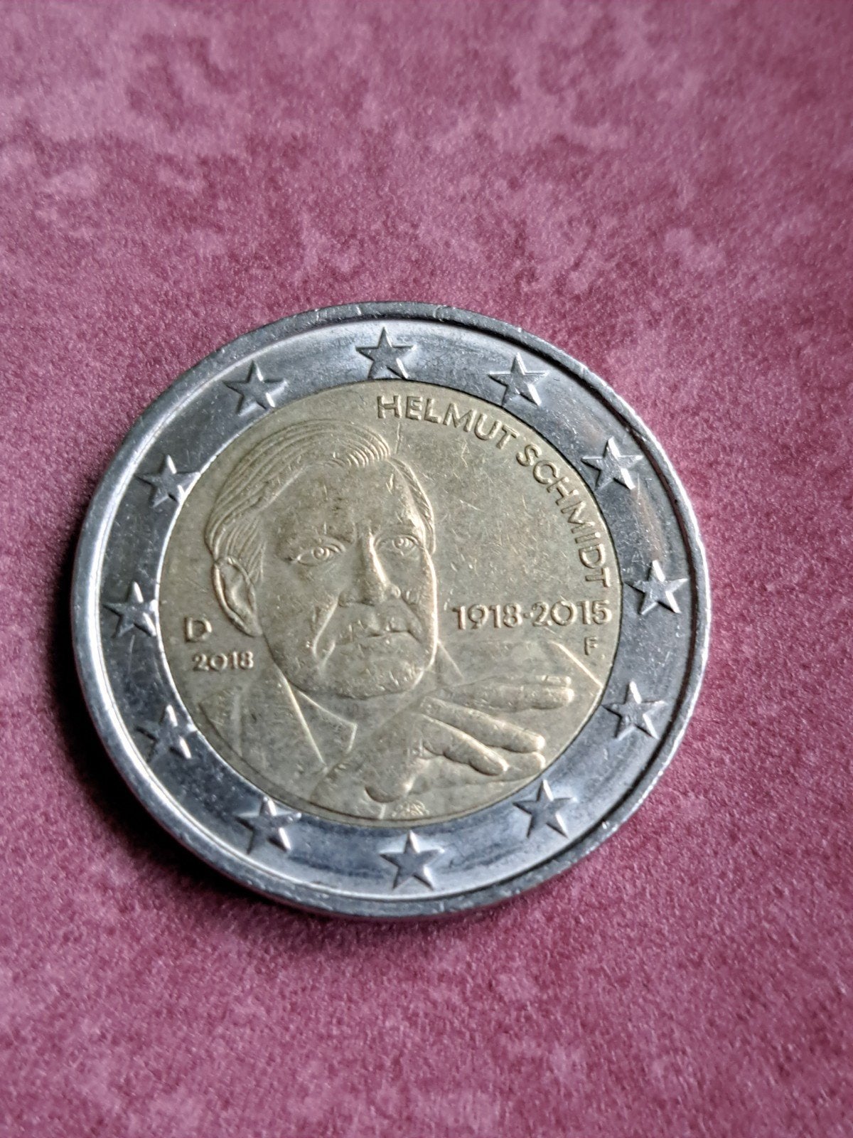 2 euro cc Duitsland 2018 Helmut Schmidt (F), Postzegels en Munten, Ophalen of Verzenden, Duitsland, 2 euro