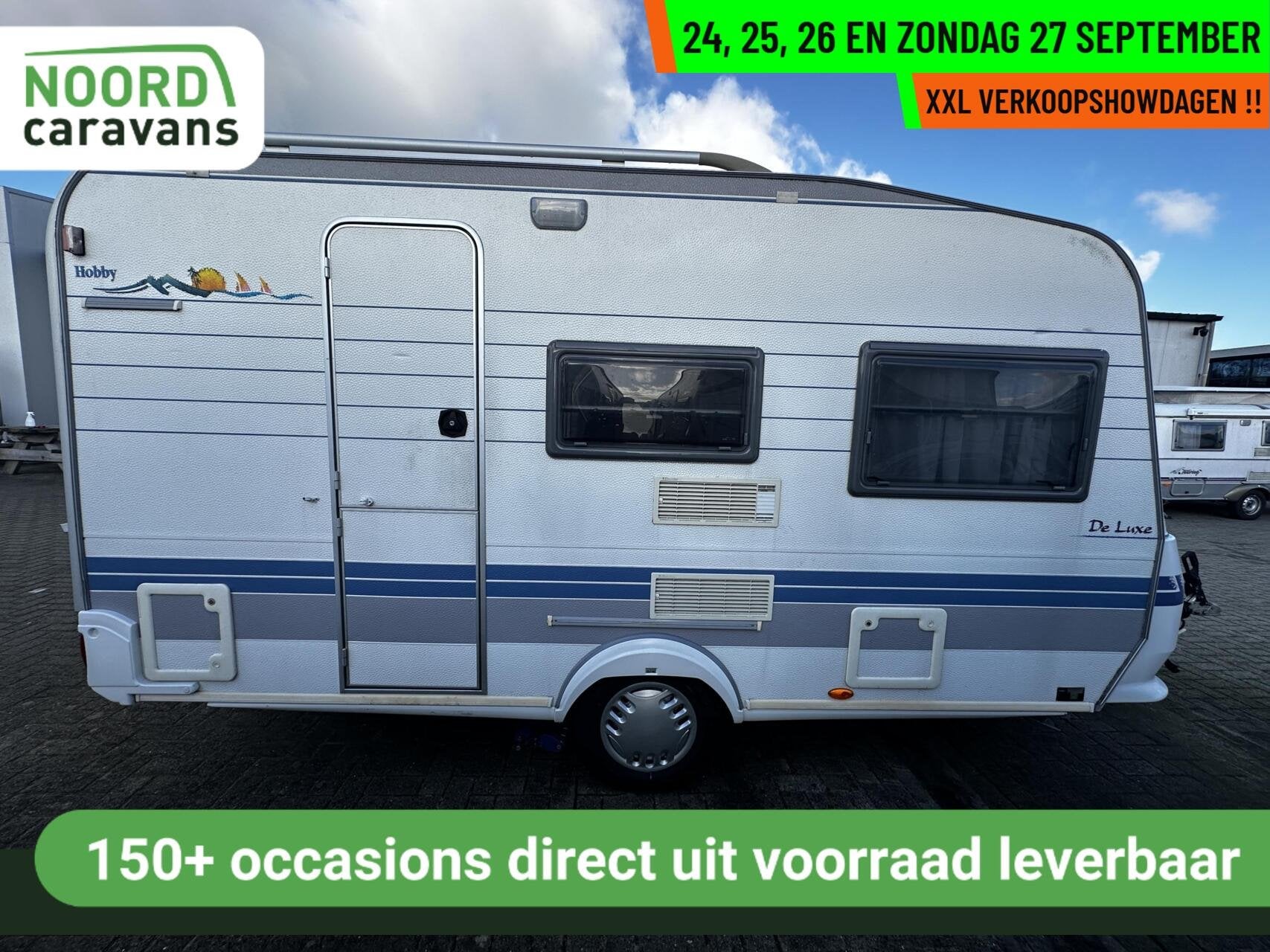 Hobby 400 SF DE LUXE DWARSBED,TOILET,TREINZIT, FIETSENDRAGER, Mover, Hobby, Bedrijf, 750 - 1000 kg