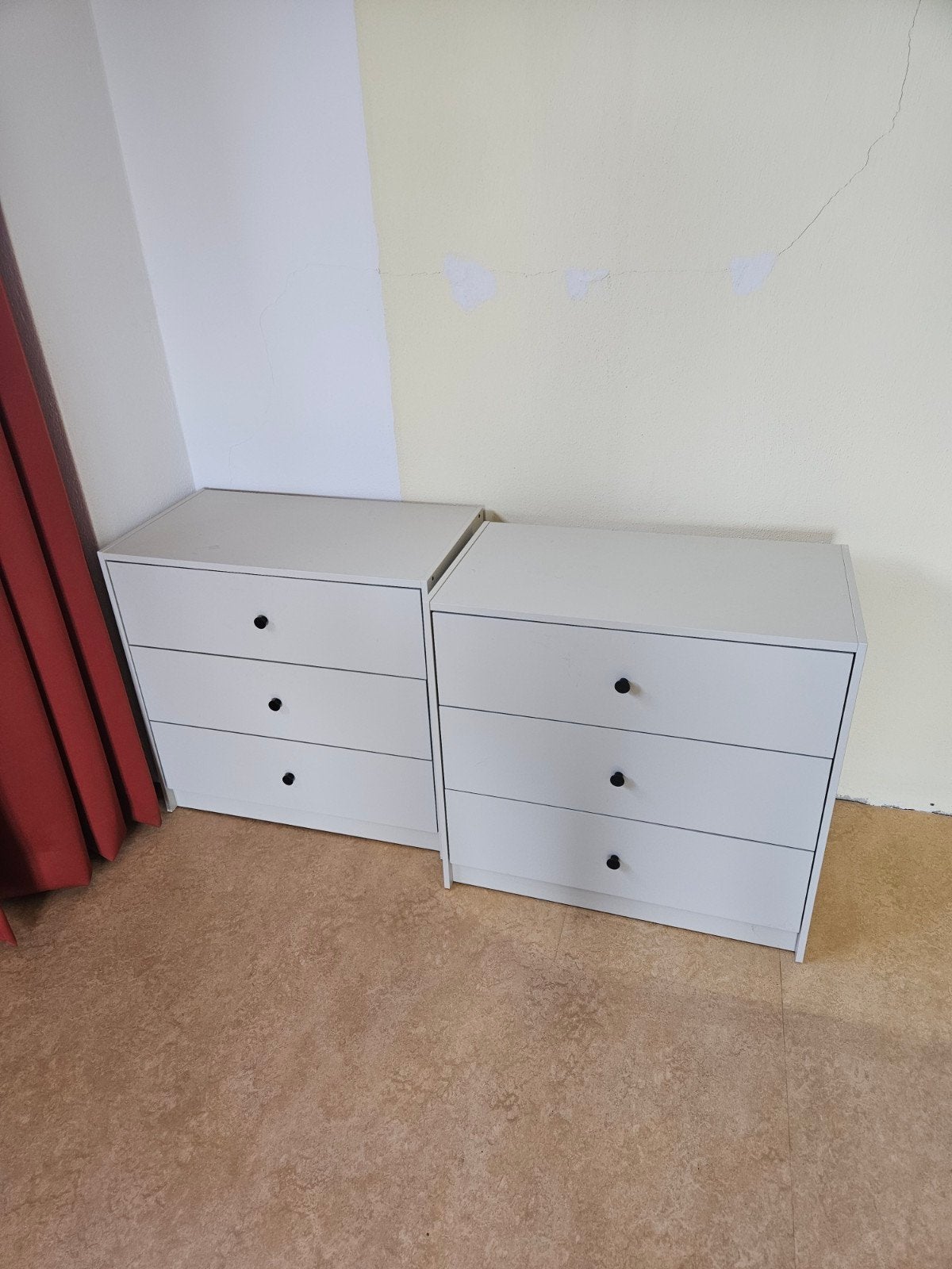 GURSKEN Ladekast 3 lades, lichtbeige, 69x67 cm, Gebruikt, 3 of 4 laden, Minder dan 100 cm, 25 tot 50 cm