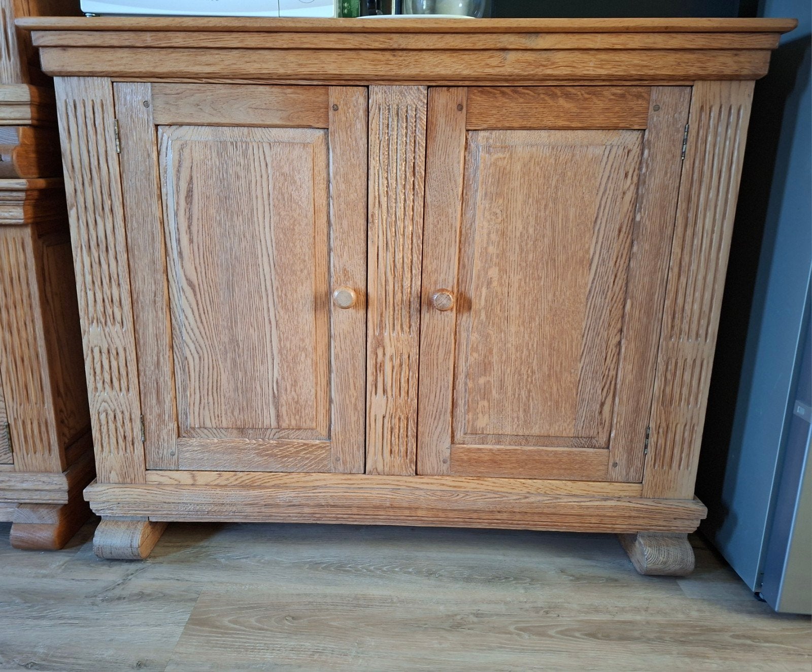 Eiken kast, Ophalen, 100 tot 150 cm, Eikenhout, 25 tot 50 cm