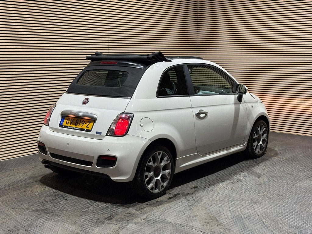Fiat 500 C 0.9 TwinAir Turbo 500S | Airco | NAP | Volledig o, Auto's, Stof, Euro 6, Wit, Origineel Nederlands