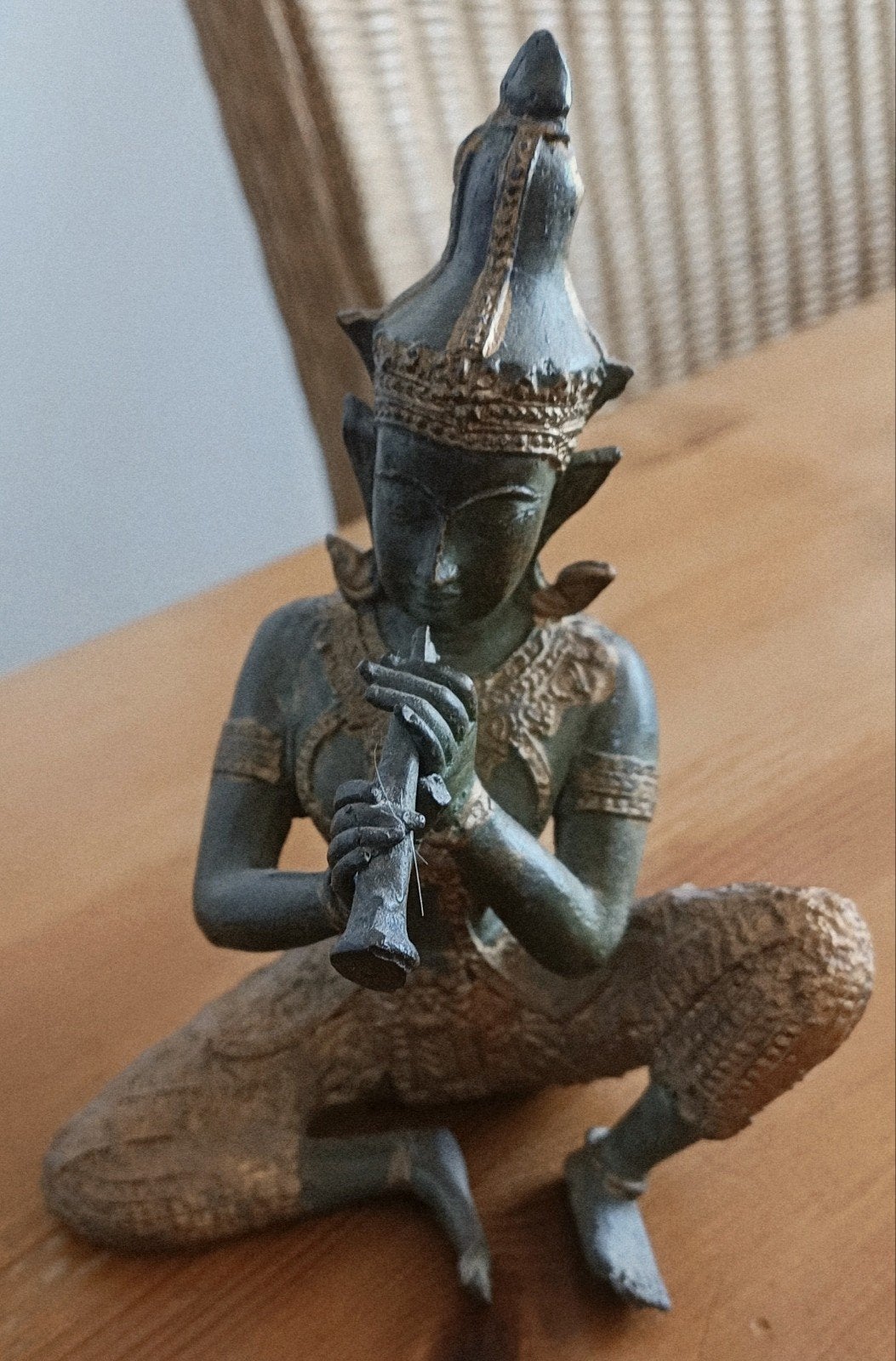 Mooi vintage bronzen Krishna beeldje, Ophalen