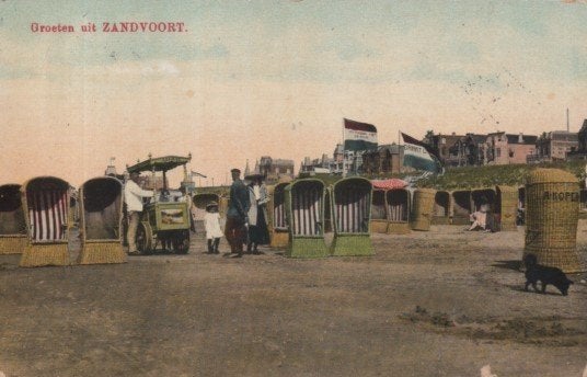 Zandvoort Twee ansichtkaarten, Verzenden, Voor 1920, Gelopen, Noord-Holland
