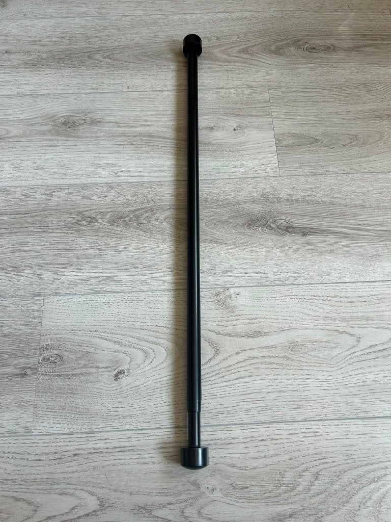 2x IKEA RÄCKA Gordijnroede - Zwart, in lengte verstelbaar, Ophalen, Gebruikt, Zwart, Metaal