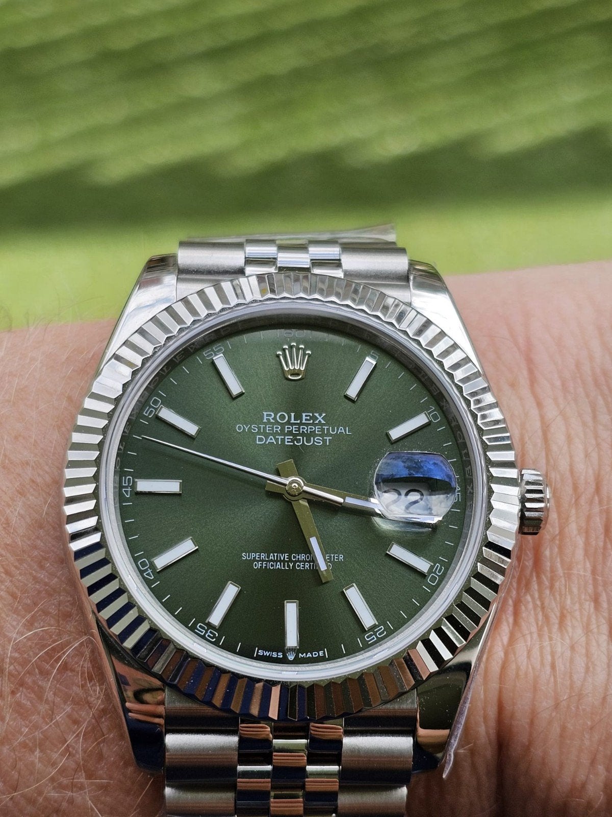 Rolex Oyster Perpetual Datejust Mintgreen 41, Staal, Polshorloge, Ophalen of Verzenden, Rolex