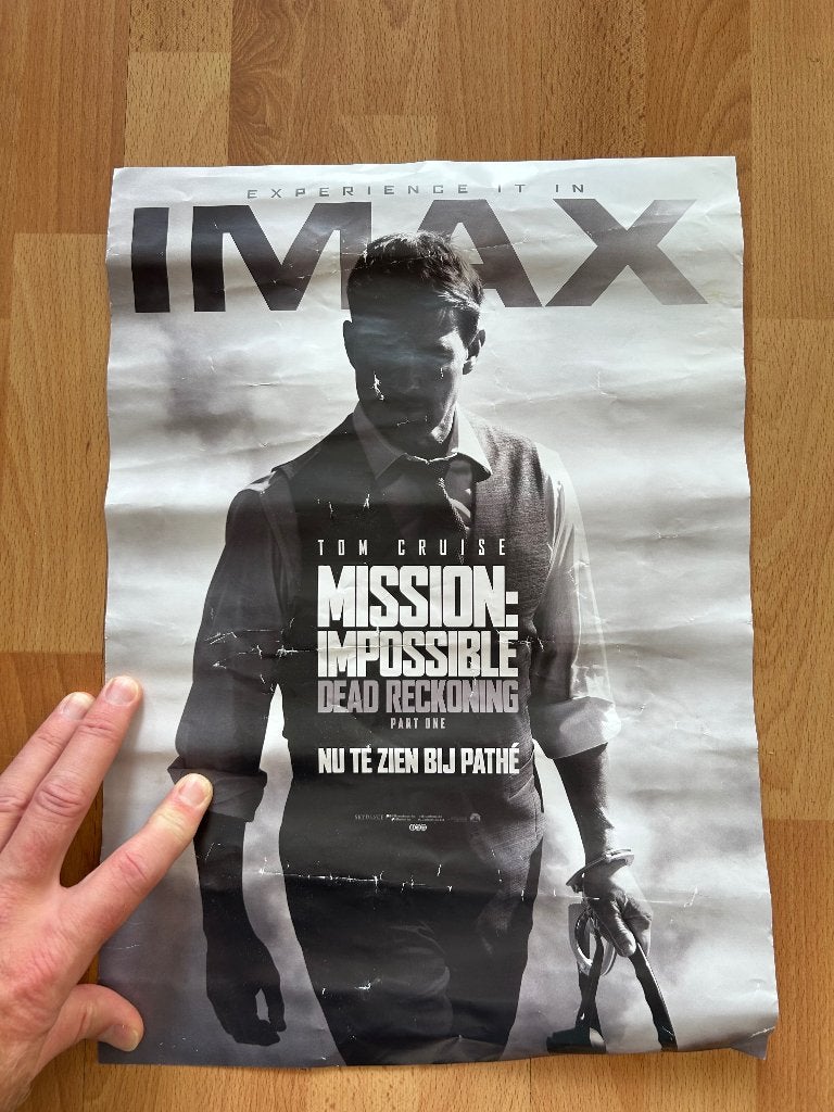 Poster mission impossible imax, Ophalen, A1 t/m A3, Film en Tv, Rechthoekig Staand