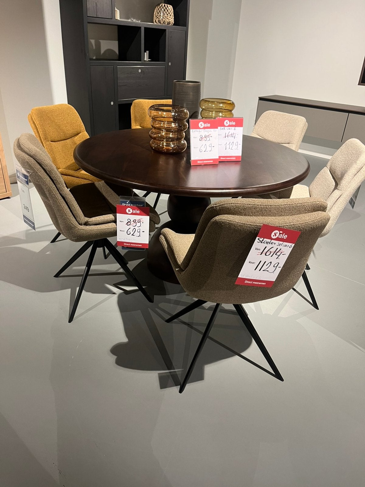 Eetstoelen Faith (set van 6), Overige kleuren, Ophalen of Verzenden, Zo goed als nieuw, Stof