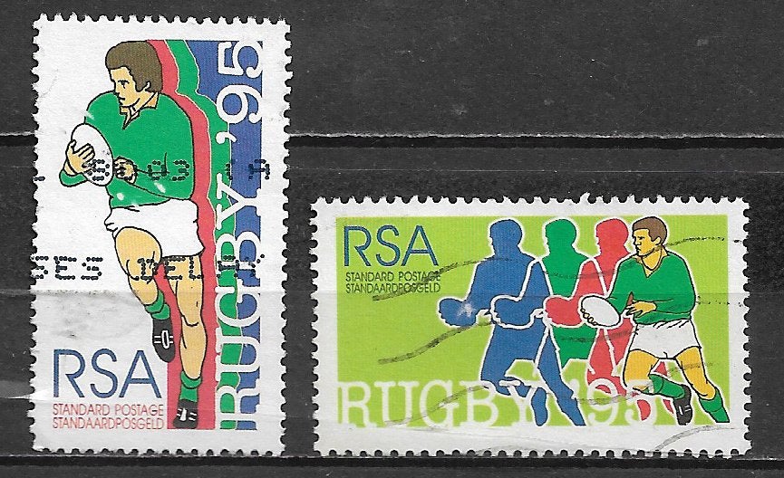 Rep Zuid Afrika 1995 WK Rugby sport, Verzenden, Zuid-Afrika, Gestempeld