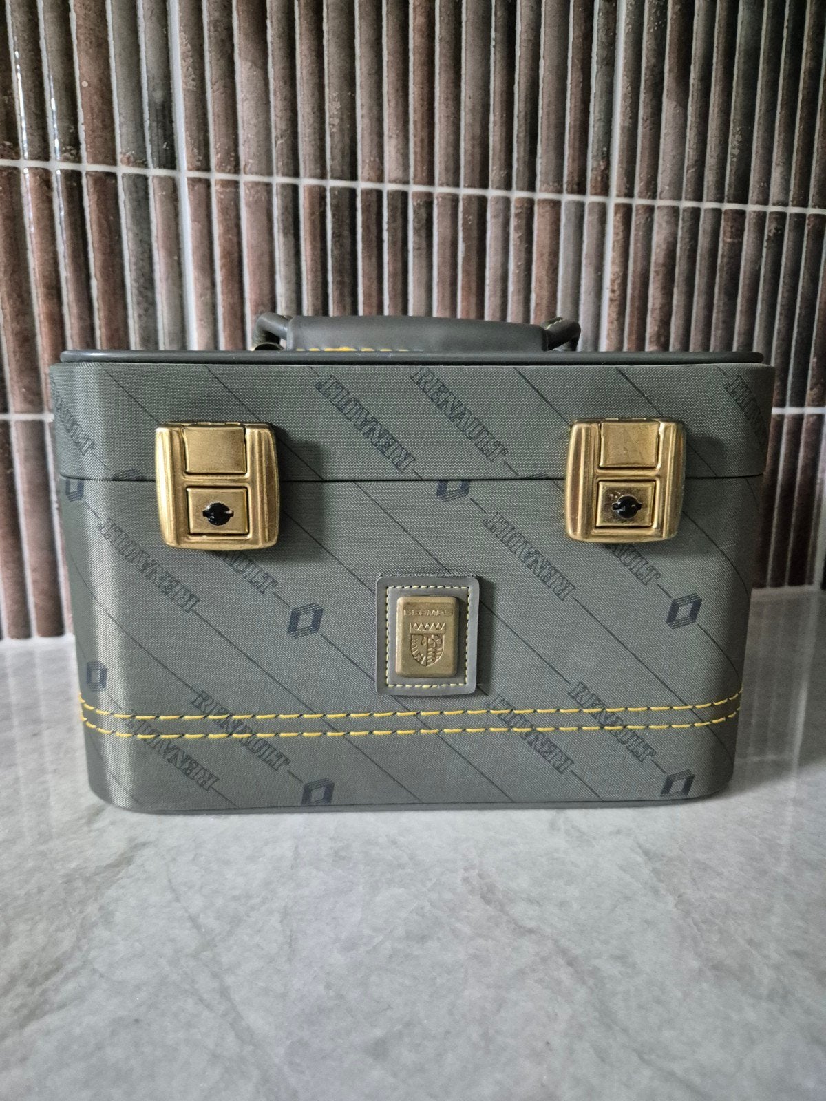 Vintage Renault Beautycase/Koffertje met Spiegels en Slot, Met slot, Ophalen of Verzenden, Zo goed als nieuw, Hardcase