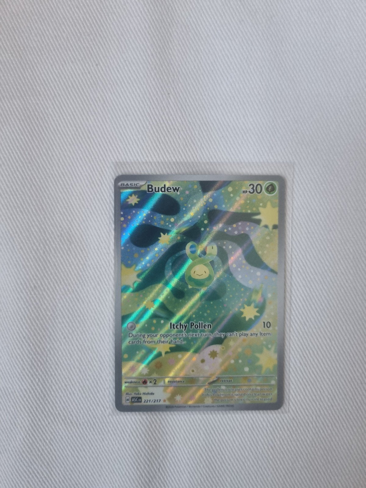 Pokemon Budew Ascended heroes, Ophalen of Verzenden, Nieuw, Losse kaart