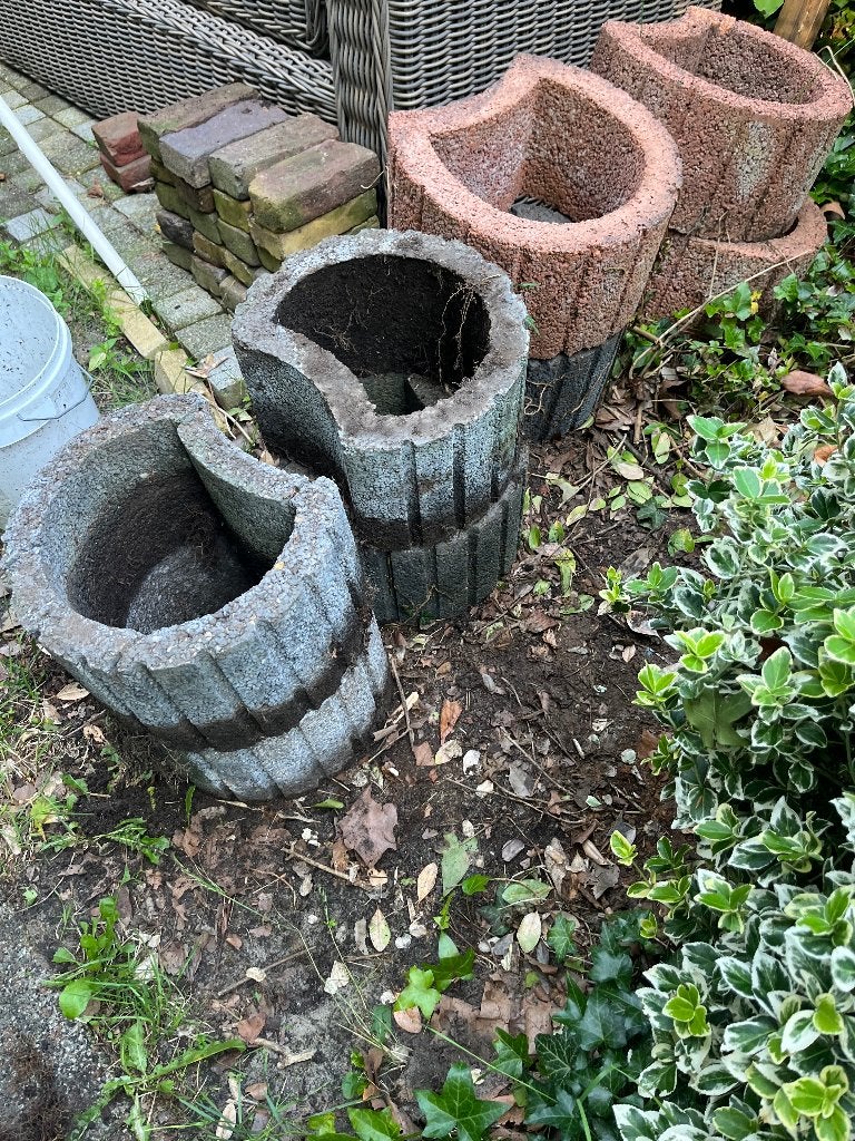 Plantenbakken, Tuin en Terras, Ophalen, Rond, Steen, Minder dan 30 cm