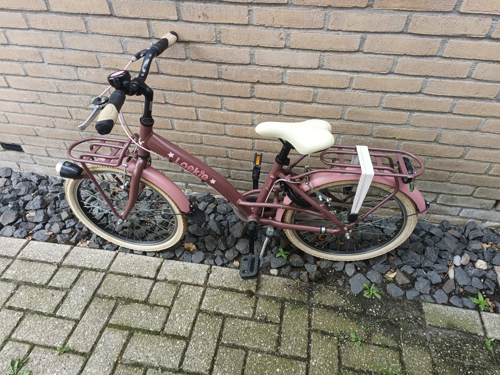 Loekie Prinses kinderfiets 20 inch, Ophalen, Terugtraprem, Loekie, 20 inch