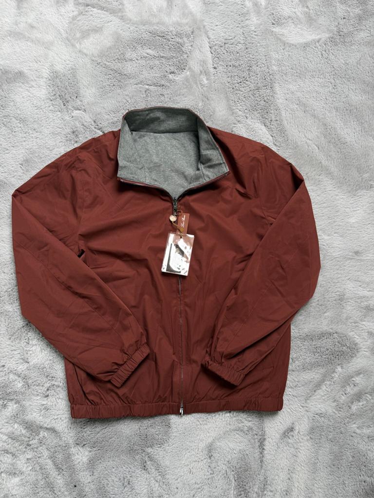 Loro Piana reversible jacket kastanjebruin / rood L, Ophalen of Verzenden, Zo goed als nieuw, Rood