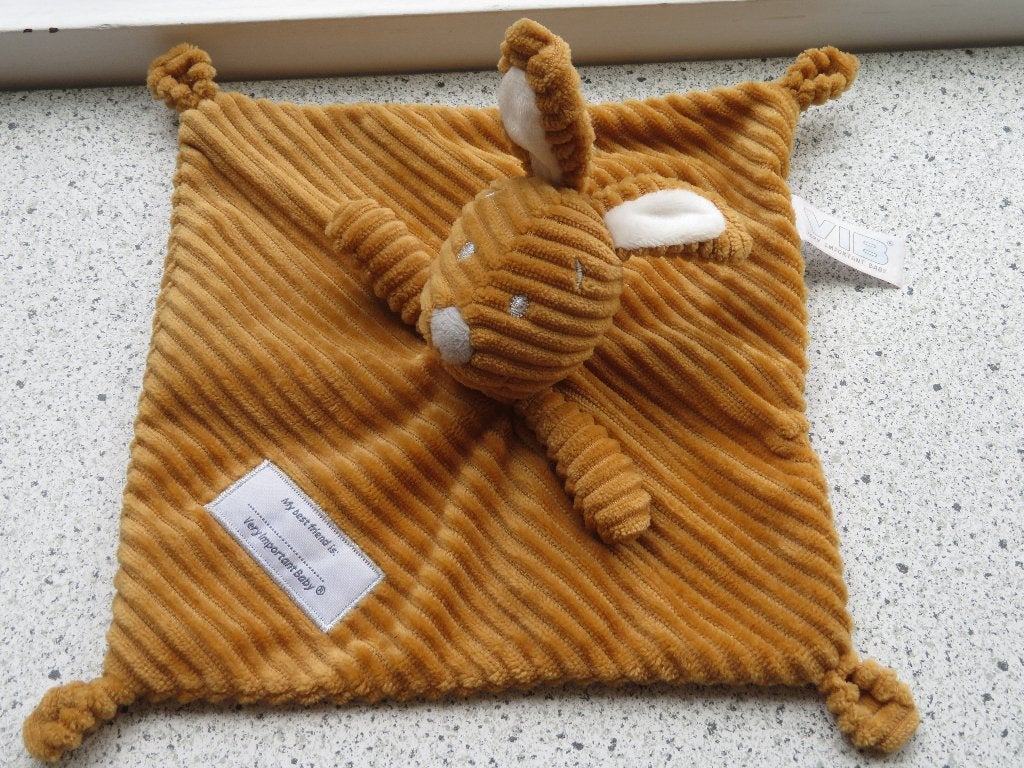 Knuffeldoek konijn merk VIB Very Important Baby cognac kleu-, Kinderen en Baby's, Speelgoed | Knuffels en Pluche, Ophalen of Verzenden