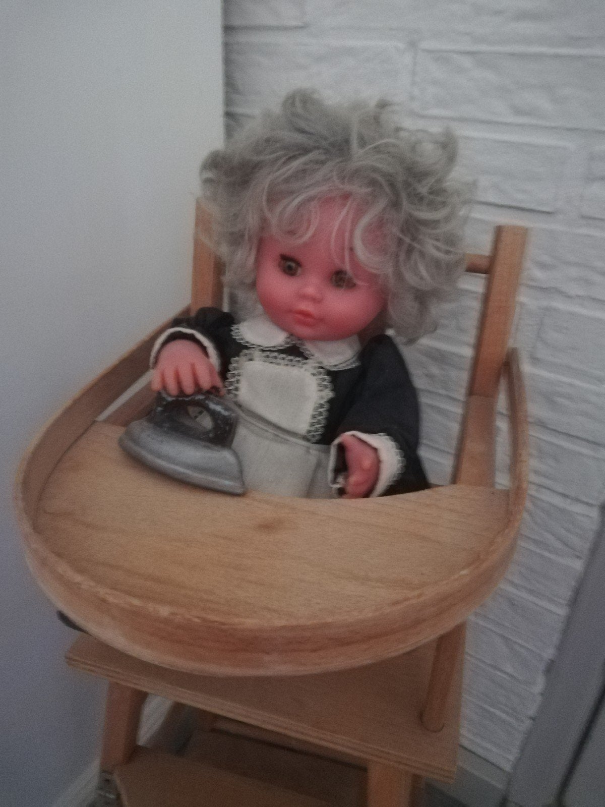 antieke  pop, Ophalen of Verzenden, Gebruikt, Pop