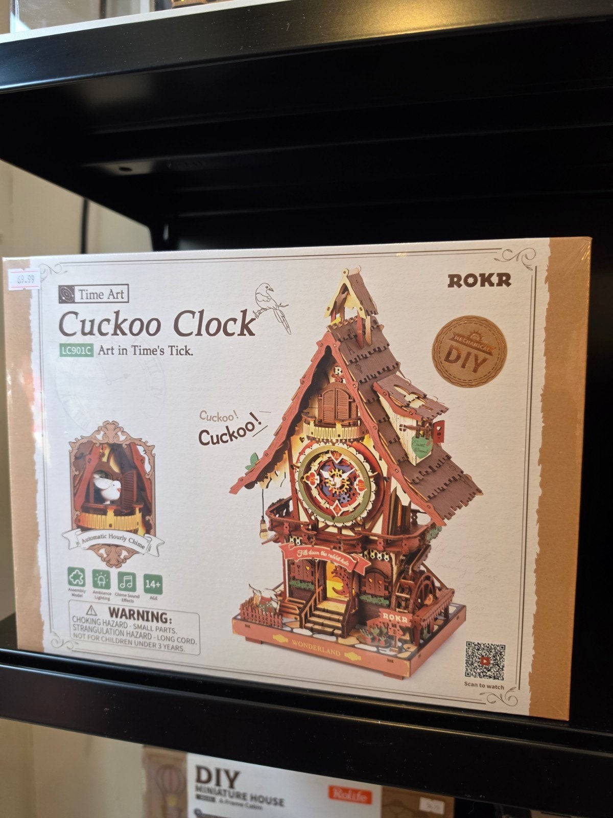 ROKR LC901C Koekoeksklok DIY Houten Bouwpakket, Nieuw, Meerkleurig, Knutselset, ROKR