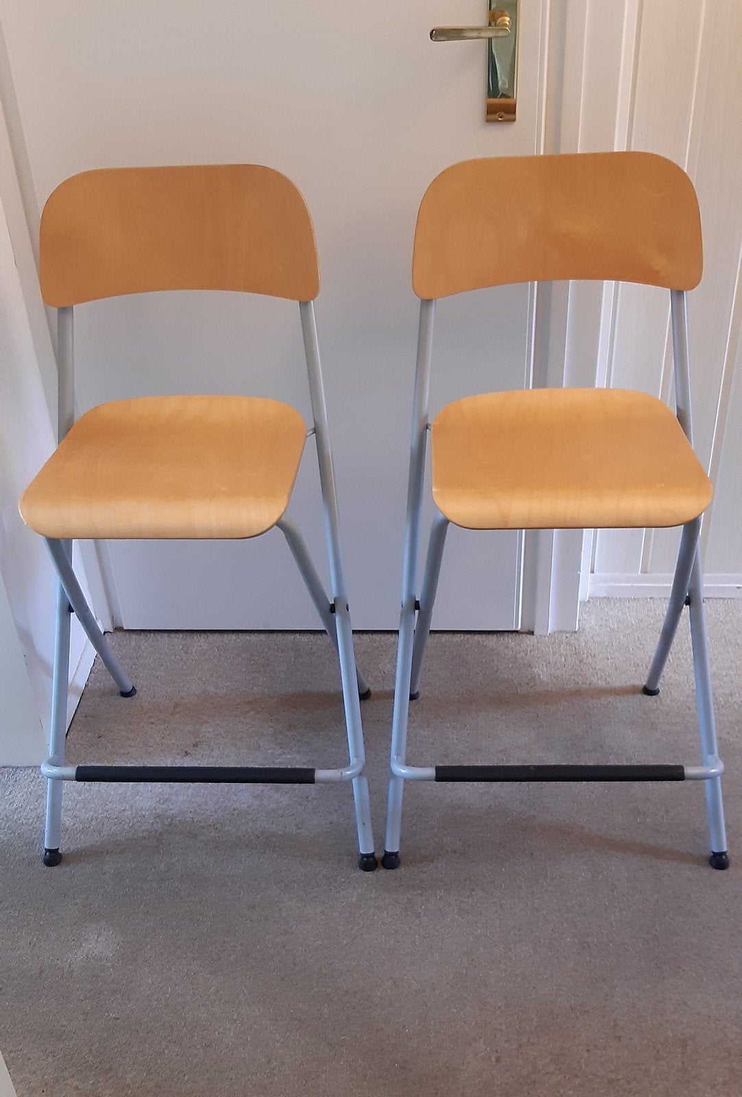2 barkrukken van Ikea, Huis en Inrichting, Ophalen, Gebruikt, Met voetsteun, 60 tot 90 cm