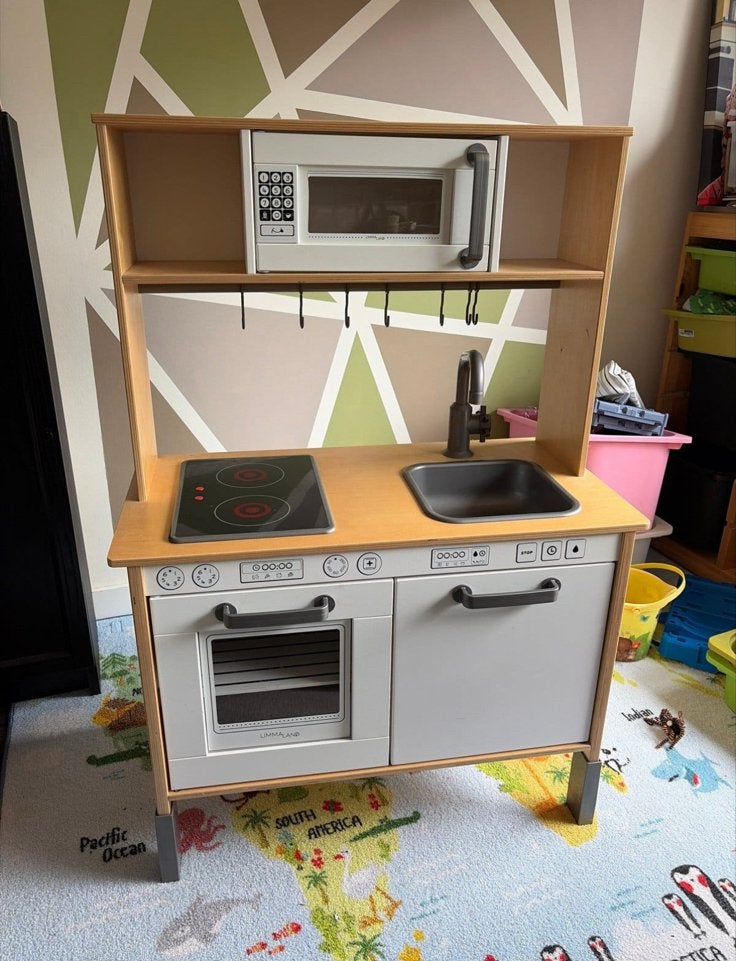 IKEA Duktig speelkeuken met Limmaland stickers, Ophalen, Gebruikt, Hout, Speelkeuken