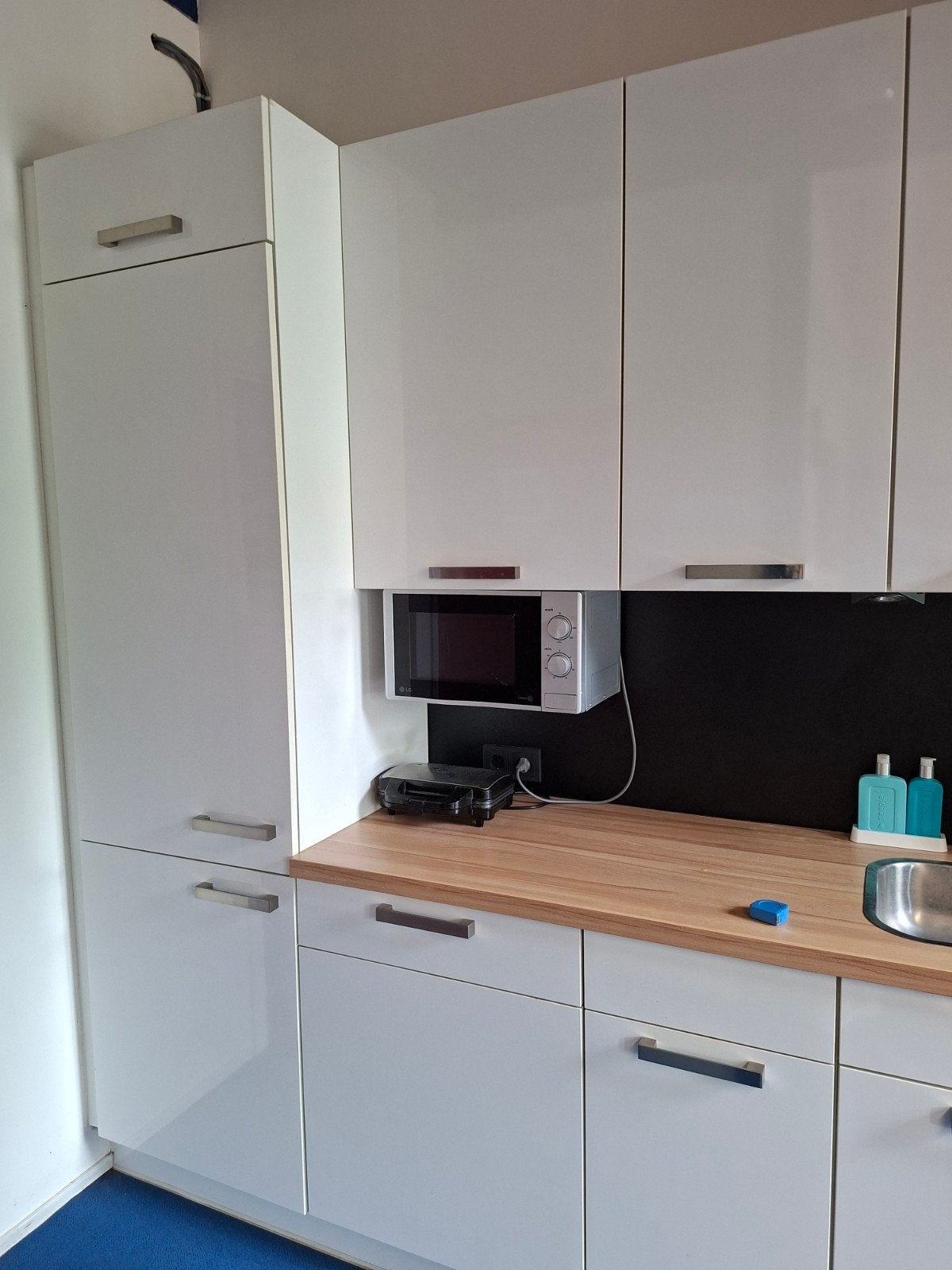 Keuken, 4 meter lang, hoogglans wit., Ophalen, Wit
