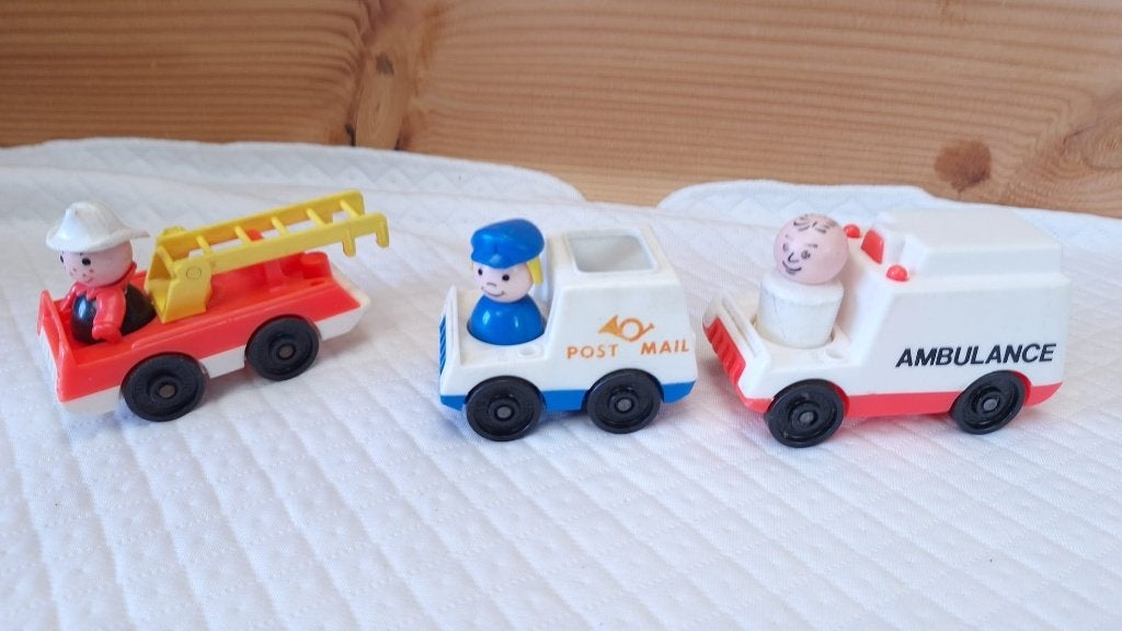 Fisher price original little people - vintage - voertuigen, Kinderen en Baby's, Ophalen of Verzenden, Gebruikt, Auto of Voertuig