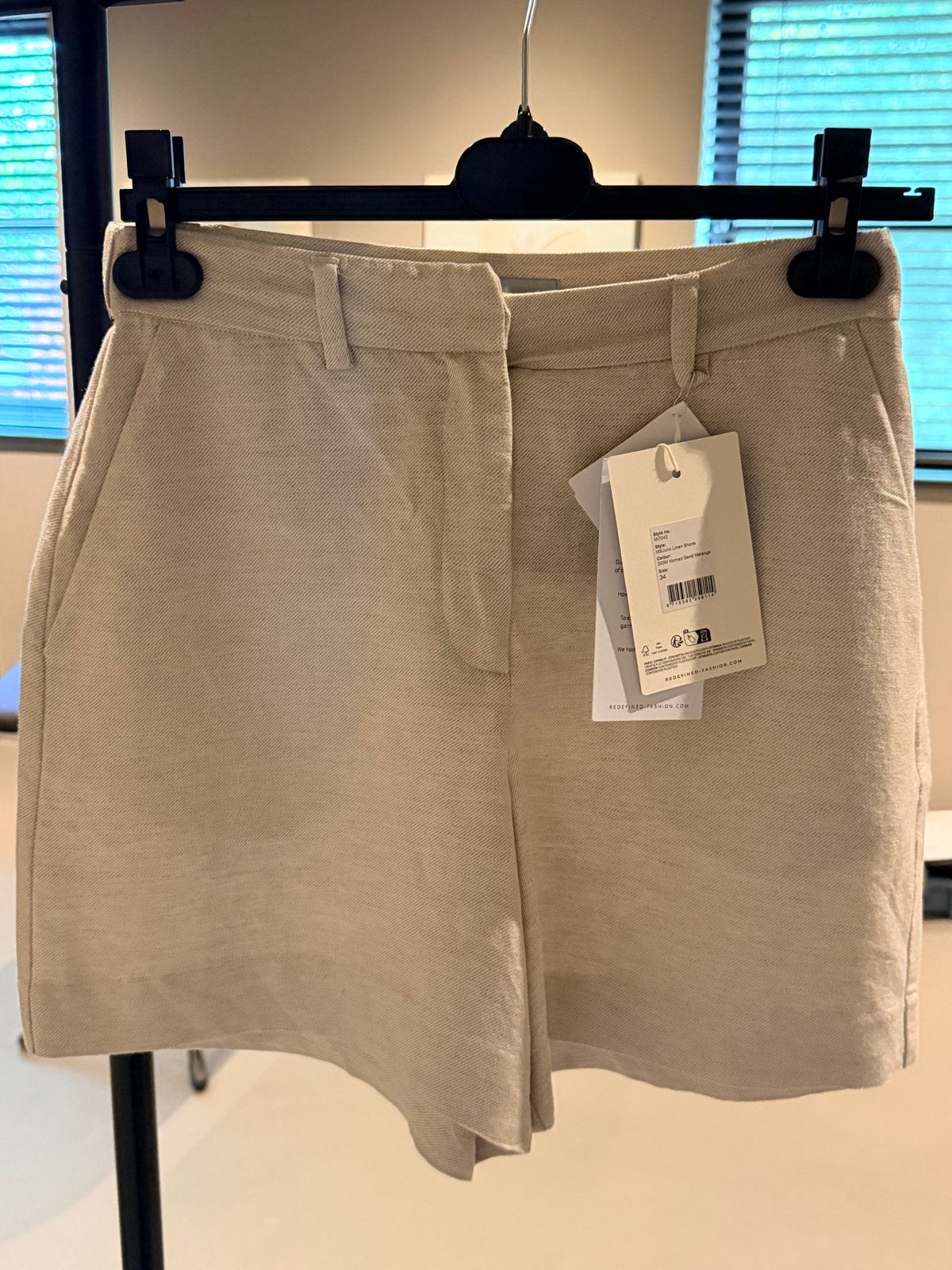 Minus MSJuno Linnen Shorts - Maat 34, Kleding | Dames, Kort, Beige, Nieuw, Ophalen of Verzenden