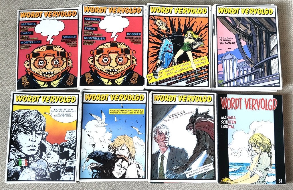 70 x Maandblad Wordt vervolgd vanaf 1980 in goede staat, Meerdere stripboeken, Ophalen of Verzenden, Zo goed als nieuw