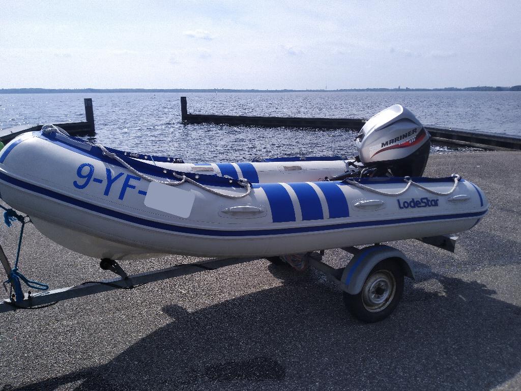 Lodestar RIB 350 met Mariner 30 pk, Watersport en Boten, Rubberboten, Gebruikt, Benzine, Minder dan 70 pk, Overige materialen