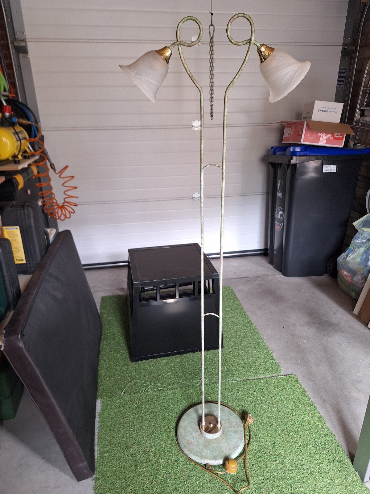 Staande lamp, Huis en Inrichting, Ophalen, Gebruikt, Glas, 150 tot 200 cm