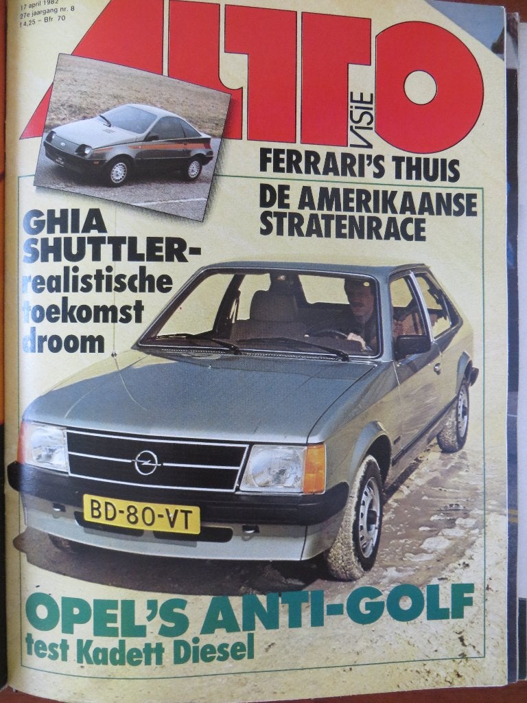 Autovisie 8 1982 Opel Kadett diesel, Ghia Shuttler, Audi Cpé, Ophalen of Verzenden, Nieuw, Opel