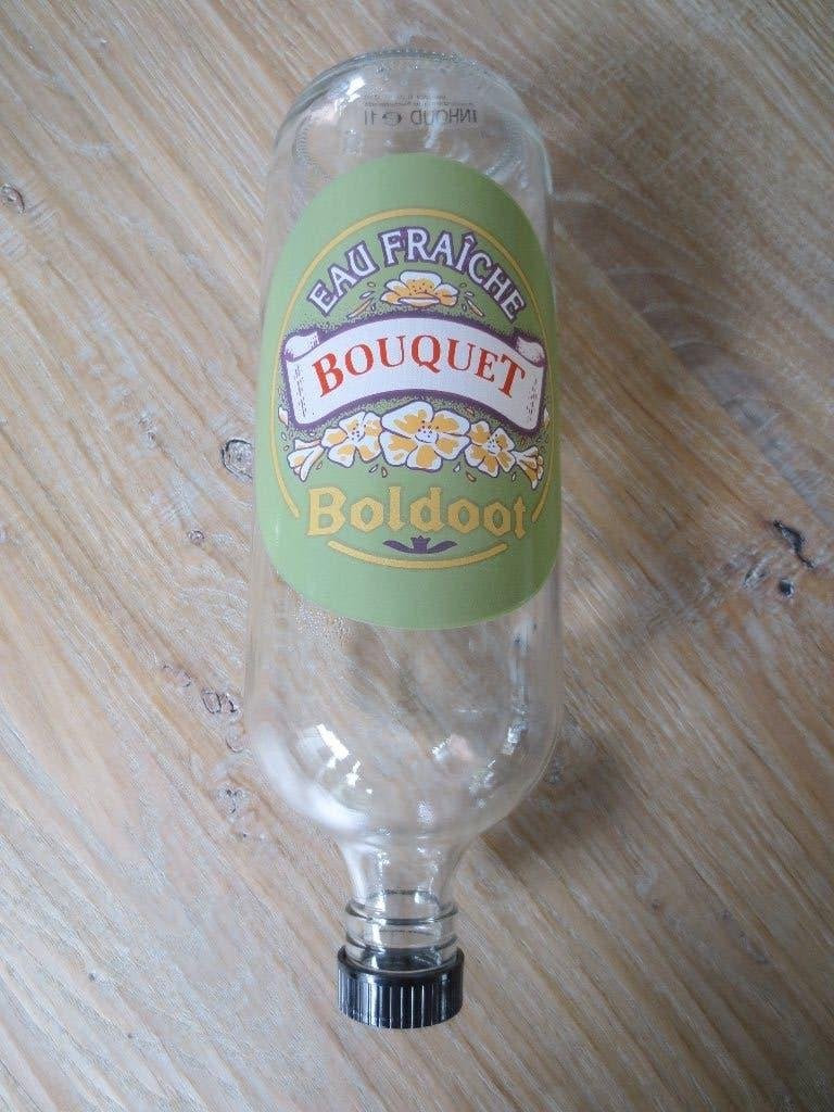 Boldoot : Literfles Eau Fraiche Bouquet Boldoot gaaf/ leeg., Ophalen of Verzenden, Gebruikt, Toebehoren
