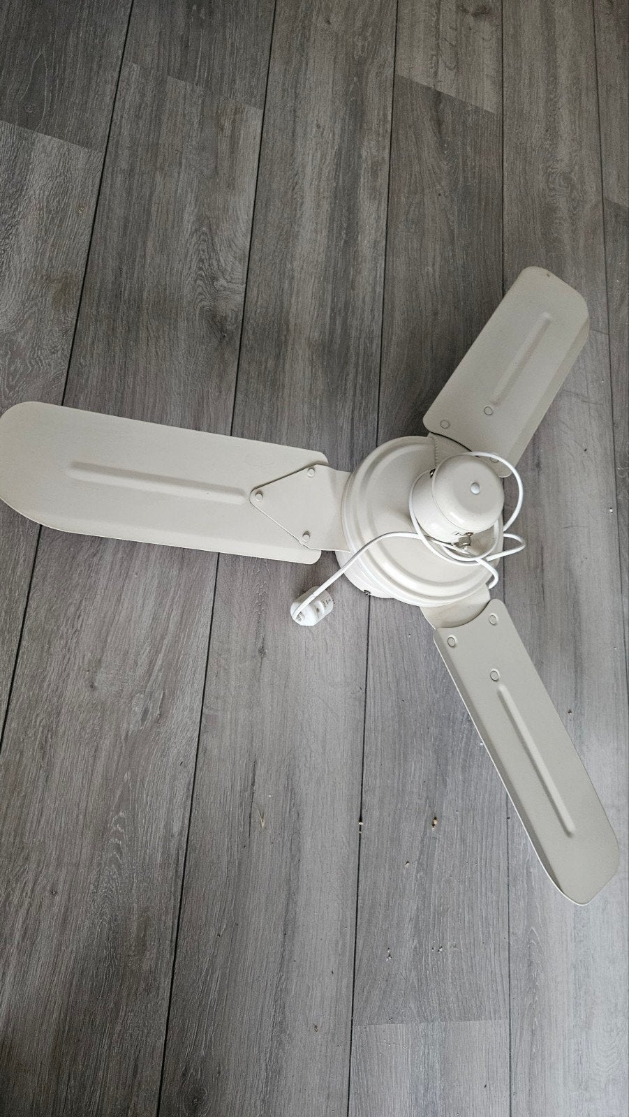 Plafondventilator - Wit, 3 bladen, Witgoed en Apparatuur, Ophalen, Gebruikt, Plafondventilator