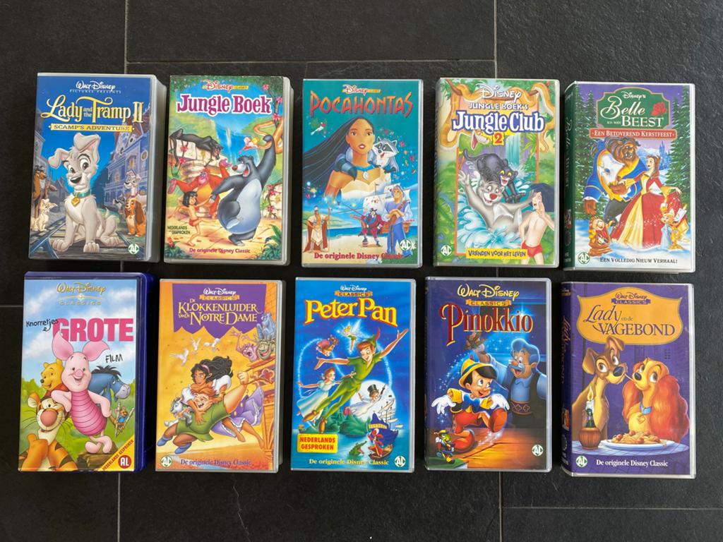 Disney VHS collectie - 10 klassieke tekenfilms, Cd's en Dvd's, VHS | Kinderen en Jeugd, Alle leeftijden, Ophalen of Verzenden