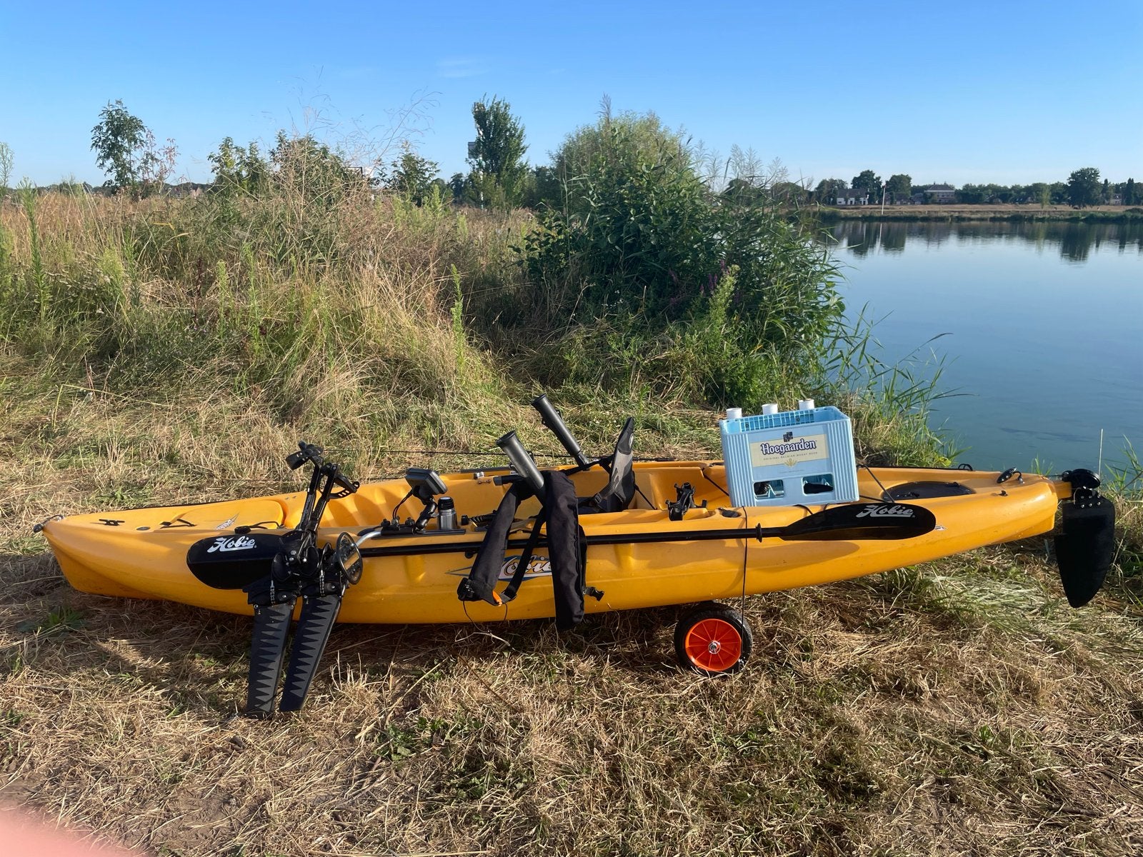 Hobie Mirage Outback trapkano met extra's, Watersport en Boten, Kajaks, Ophalen, Gebruikt, 1-persoons