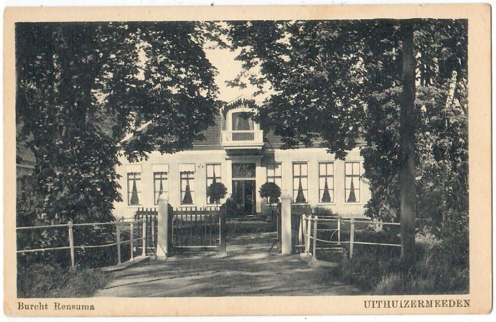 Uithuizermeeden - Burcht Rensuma, Verzamelen, Ansichtkaarten | Nederland, Verzenden, 1920 tot 1940, Ongelopen, Groningen