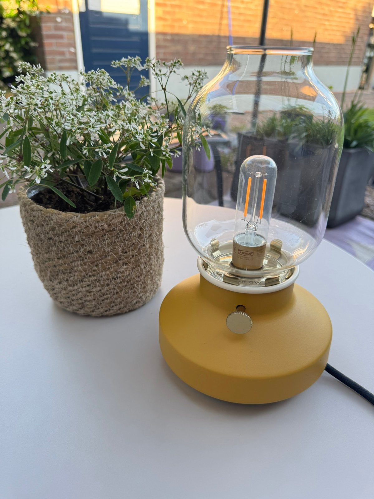 IKEA lamp Tärnaby okergeel 25 cm, Ophalen of Verzenden, Zo goed als nieuw, Minder dan 50 cm
