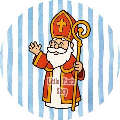 lf177 ouwel sinterklaas 20x4,7cm snoeppapier eetbare rondjes, Ophalen of Verzenden, Nieuw, Cupcakes, Versiering