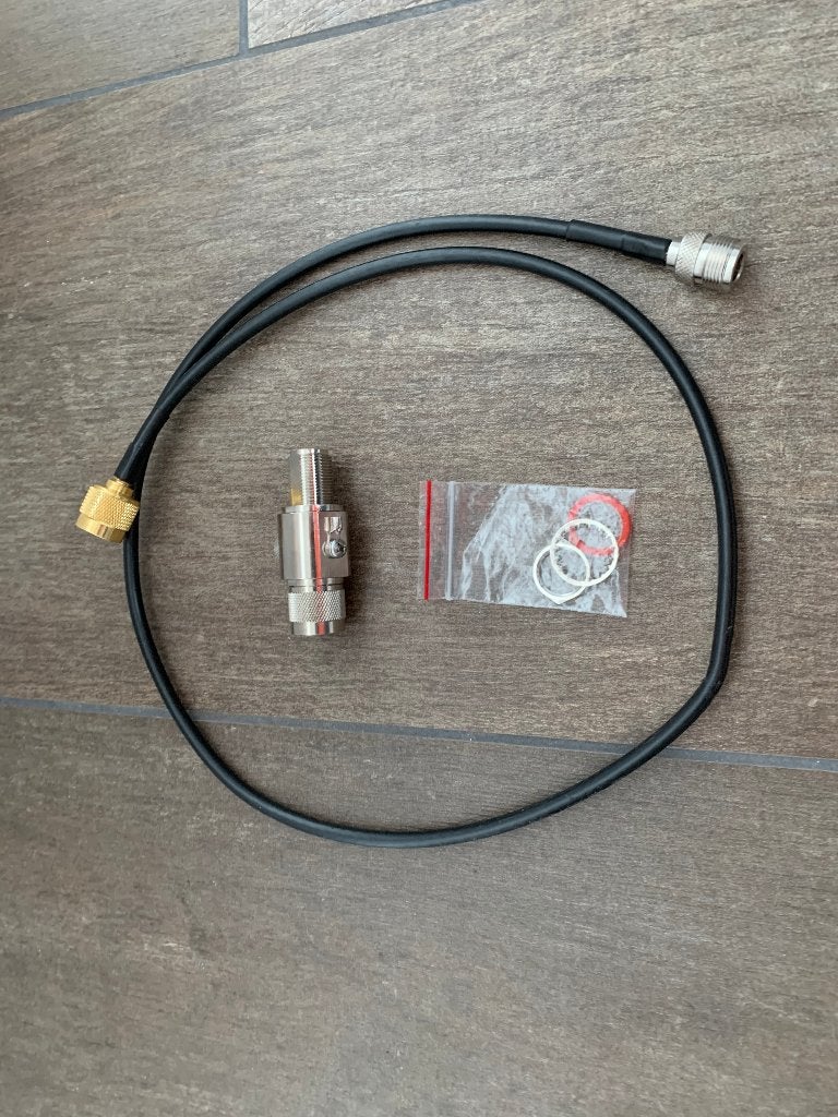 Metal lightning protector with cable and washers, Ophalen of Verzenden, Gebruikt, Multimeter