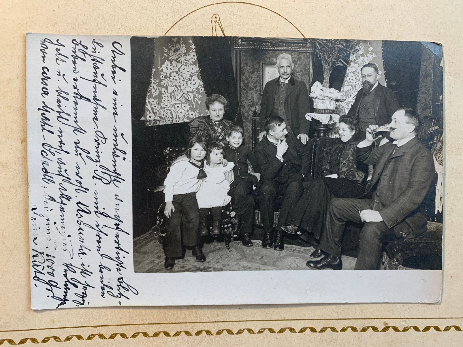 21-2-1906 Foto - familieportret (CB), Verzamelen, Foto's en Prenten, Gebruikt, Foto, Ophalen of Verzenden, Voor 1940