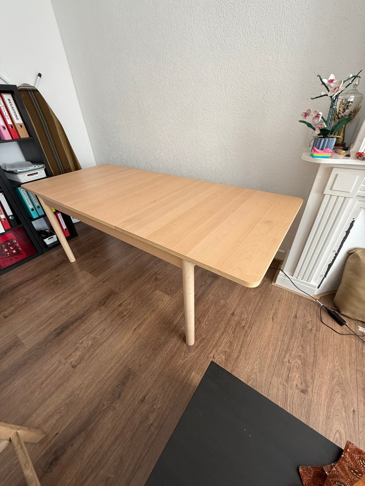 IKEA BJURSTA uitschuifbare eettafel, Ophalen, Zo goed als nieuw, Rechthoekig, 50 tot 100 cm