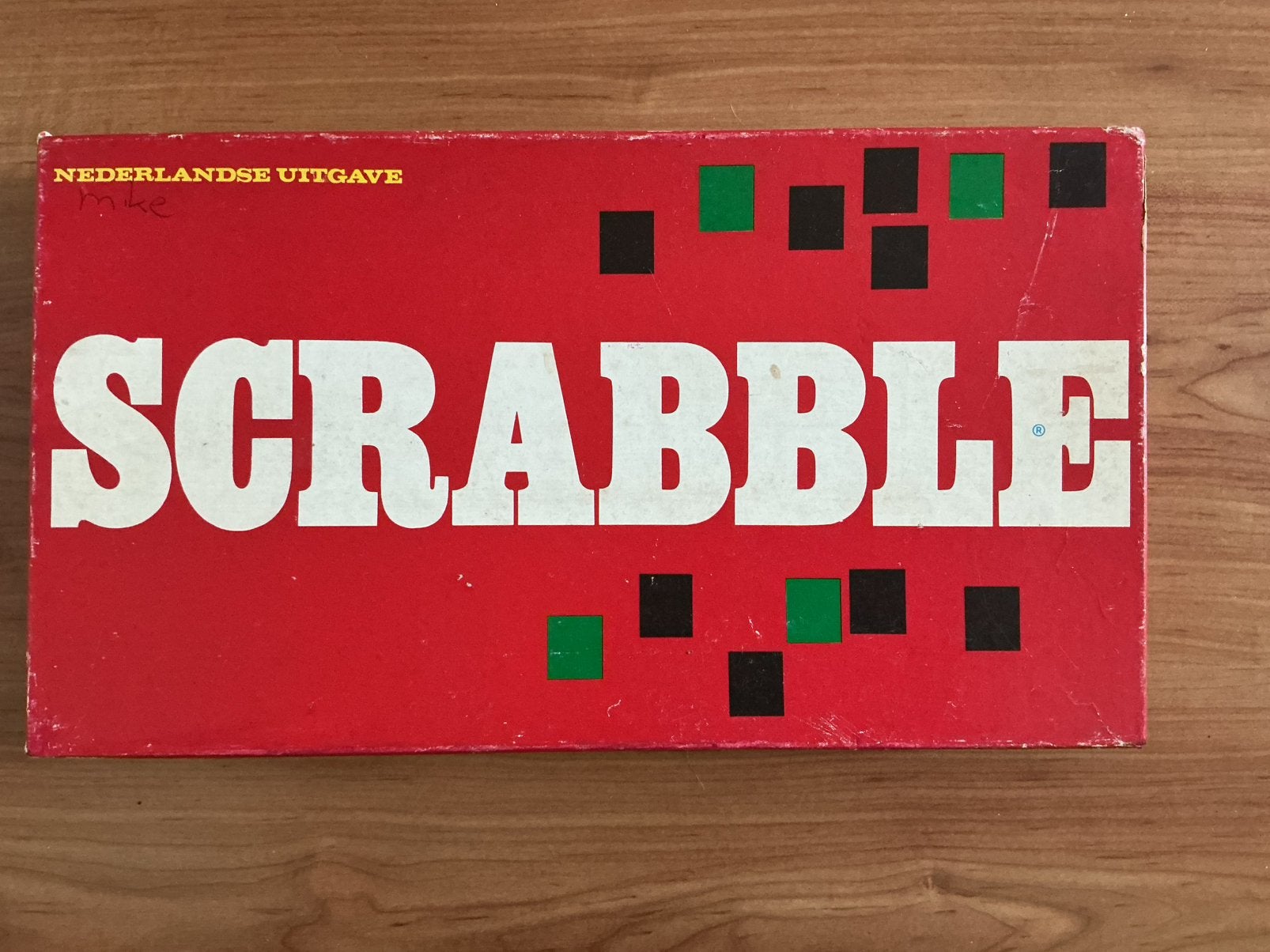 Scrabble met houten letters compleet + houten plankjes, Een of twee spelers, Ophalen of Verzenden, Gebruikt