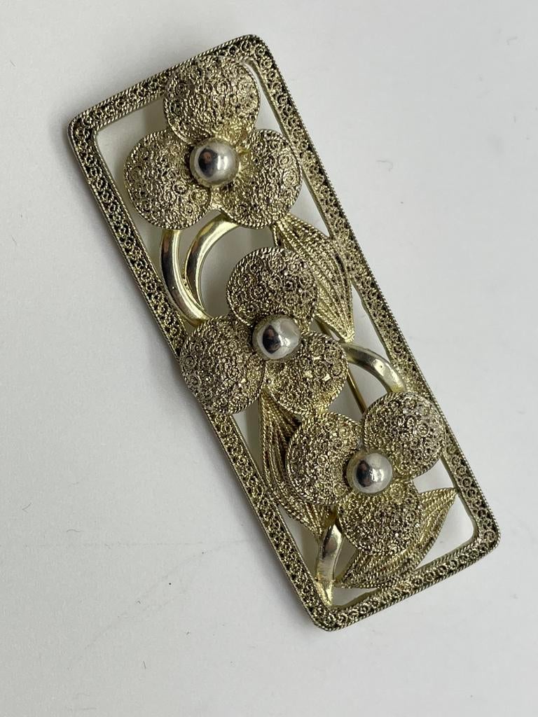 D15 Prachtige zilveren broche Theodor Fahrner, Ophalen of Verzenden, Zilver, Broche