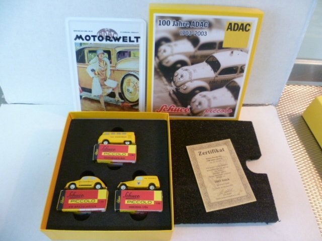 Schuco Piccolo ADAC  VW Kever VW Bus Mercedes 170V 1:90 auto, Hobby en Vrije tijd, Ophalen of Verzenden, Nieuw, Auto