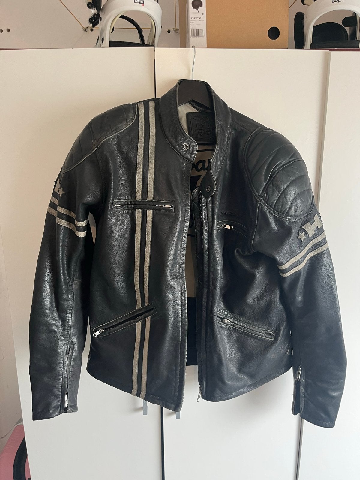 Halvarssons leren motorjas - Harley Davidson style, Motoren, Ophalen of Verzenden, Tweedehands, Heren, Jas | leer