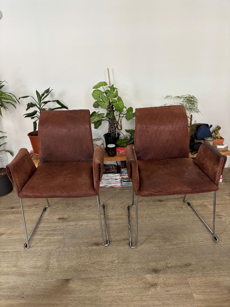 2x KFF Mexico stoel vintage, Huis en Inrichting, Stoelen, Ophalen, Gebruikt, Twee, Bruin