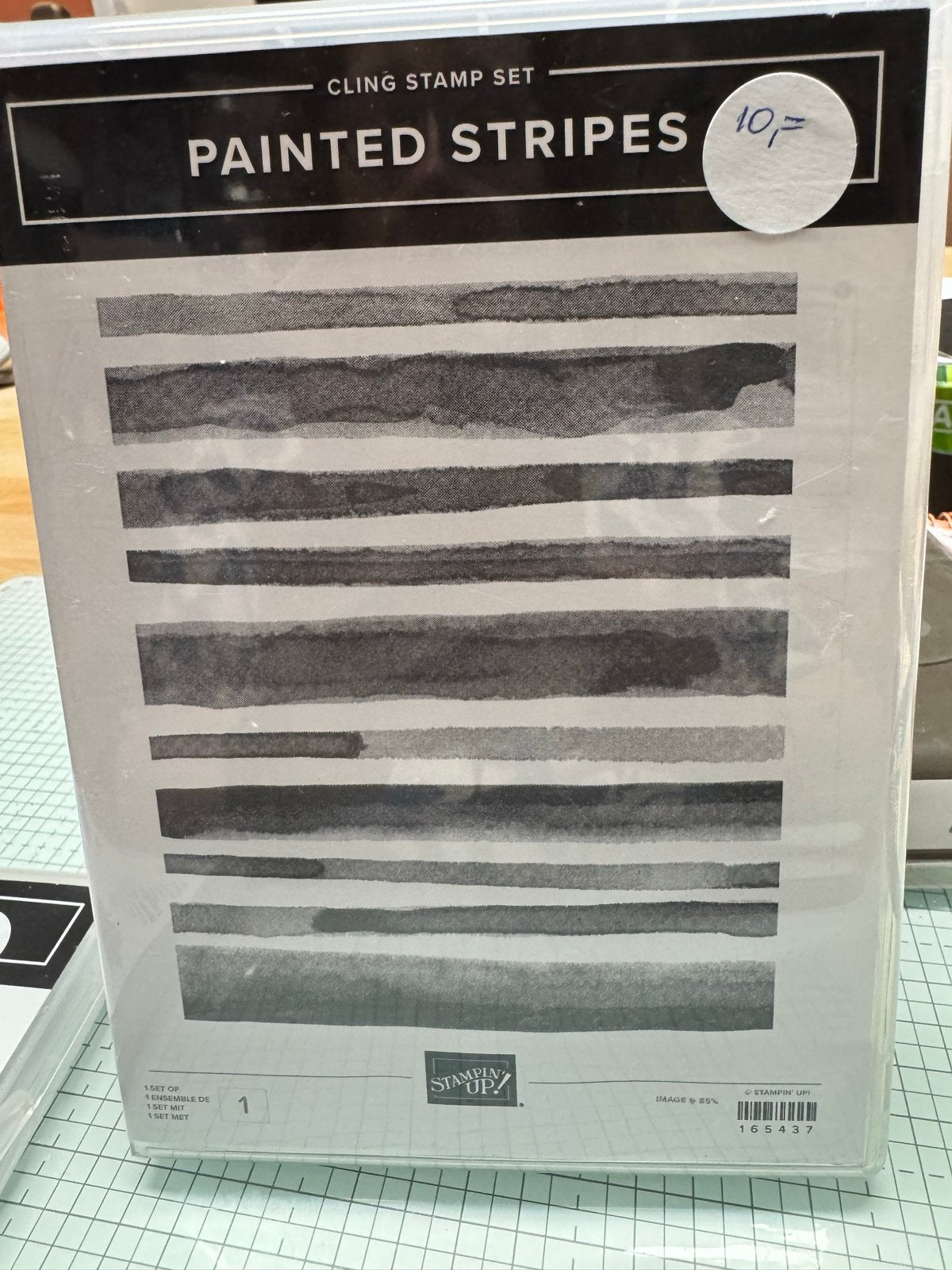 Stampin' Up! Stempelset Painted Stripes & Medley Mix, Ophalen of Verzenden, Zo goed als nieuw, Clearstamp