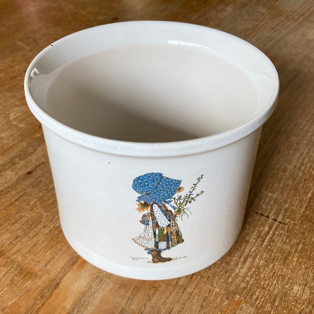 Vintage cachepot bloempot Holly Hobbie, Tuin en Terras, Rond, Binnen, Ophalen of Verzenden, Zo goed als nieuw