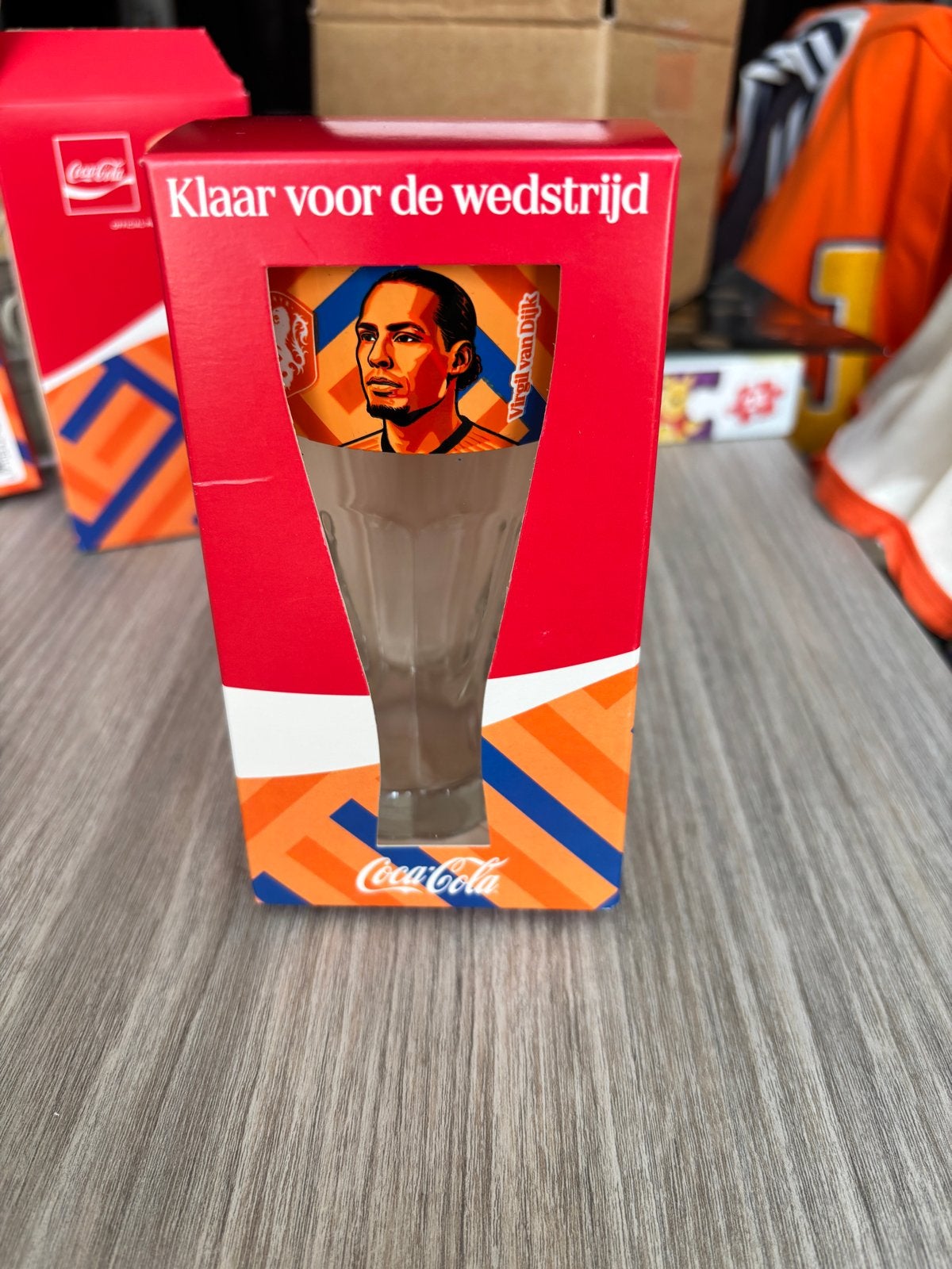 Coca-Cola Glas Virgil van Dijk Oranje WK/EK, Verzamelen, Ophalen of Verzenden, Nieuw