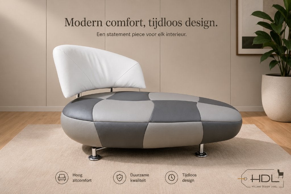 Leolux Kikko chaise lounge refurbished - nieuw leer, Eenpersoons, Leolux Chaise Lounge, Nieuw, Ophalen of Verzenden