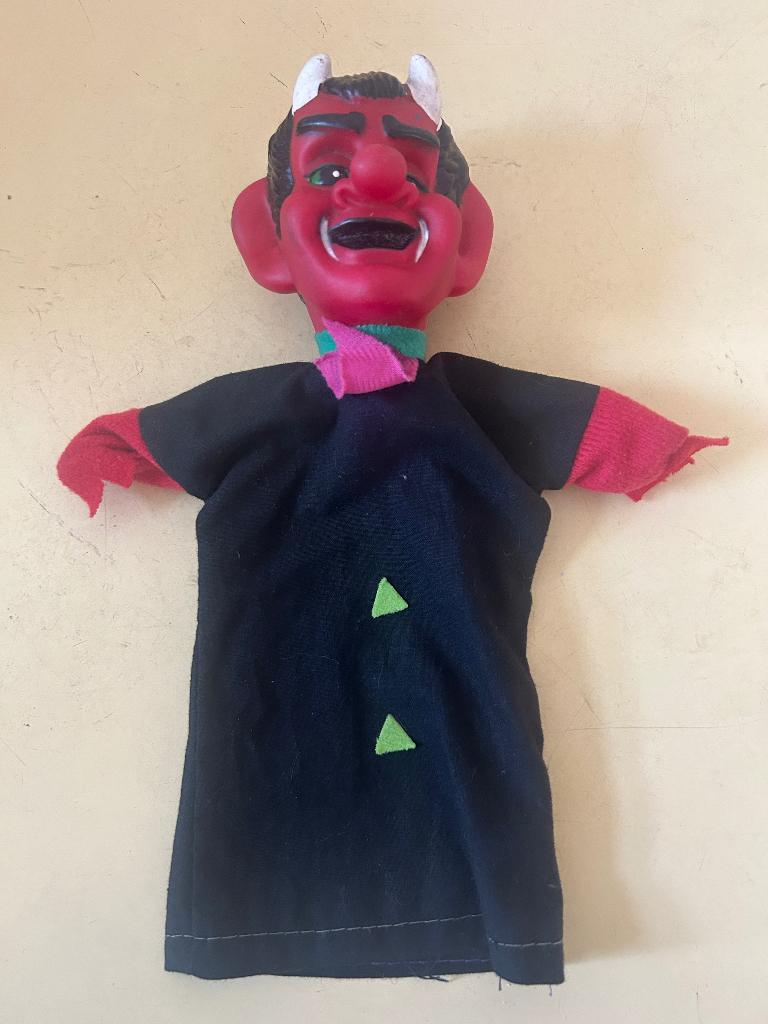 Vintage duivel poppenkastpop, Ophalen of Verzenden, Gebruikt, Pop