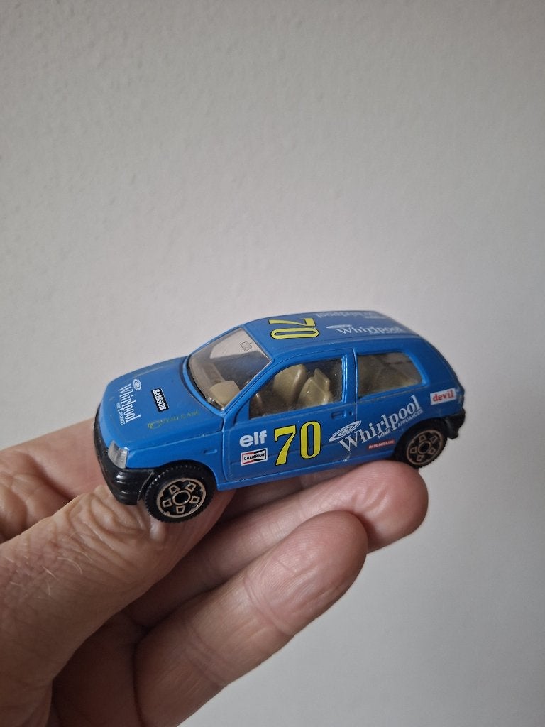Renault Clio 1991 Whirlpool Rally 1:43 Bburago 4160, Ophalen of Verzenden, Zo goed als nieuw, Auto, Overige merken
